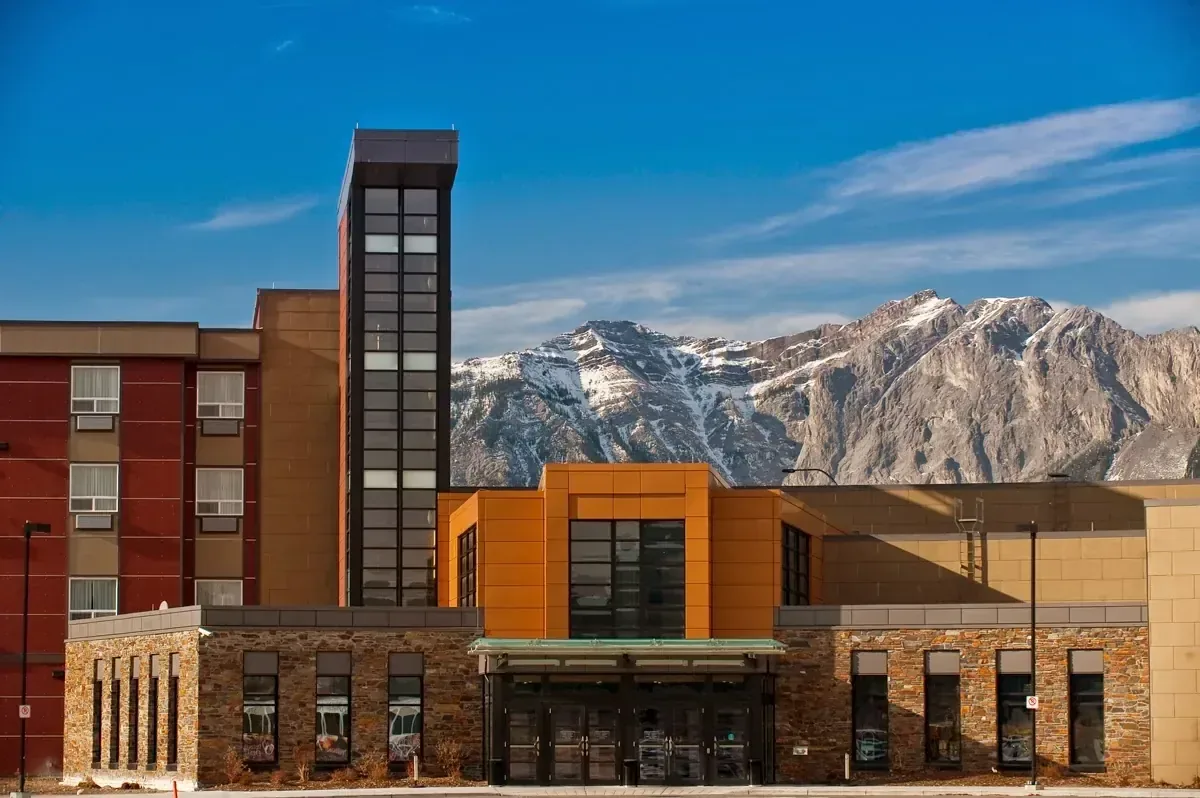 Mountain resort exterior at Stoney Nakoda Resort & Casino